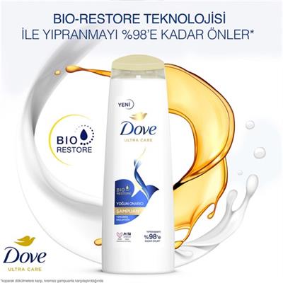 Dove Ultra Care Saç Bakım Şampuanı Yoğun Onarıcı Yıpranmış Saçlar İçin 600 ml
