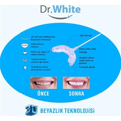Dr.White Akıllı Diş Beyazlatma 1 Adet Cihaz & 2 Adet Beyazlatma Jeli