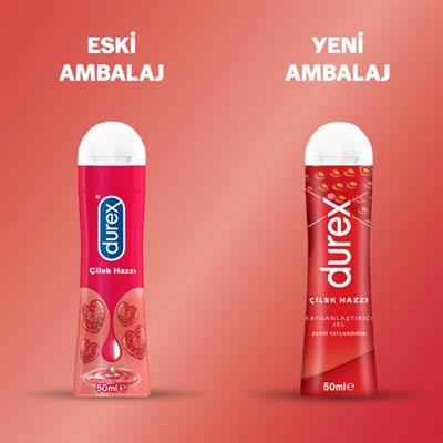 Durex Kayganlaştırıcı Jel 50 ml Çilek Aromalı Su Bazlı Dermatolojik Onaylı Prezervatifle Uyumlu