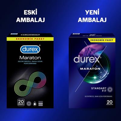 Durex Maraton Serisi 20li Ekstra Dayanıklı Geciktirici Prezervatif