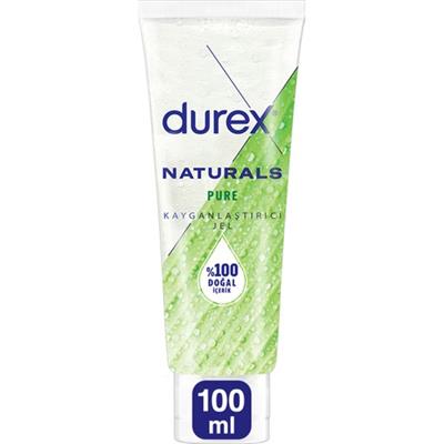 Durex Naturals Pure Kayganlaştırıcı Jel 100 ml - Kokusuz, Renksiz, Su Bazlı, Hassas Formül, Tekli Paket