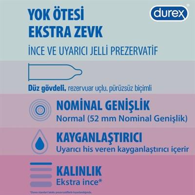 Durex Yok Ötesi Ekstra İnce Ekstra Zevk Prezervatif 10lu