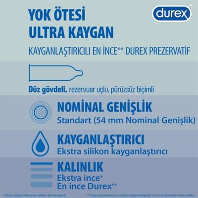 Durex Yok Ötesi Ultra Kaygan 20li İnce Prezervatif