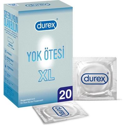 Durex Yok Ötesi XL İnce Prezervatif 20 Adet 57 mm Genişlik Aile Planlaması için