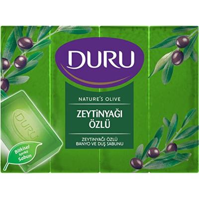Duru Doğal Zeytinyağlı Banyo Sabunu - Bitkisel İçerik, Cilt Dostu, 4lü Paket, 600 gr
