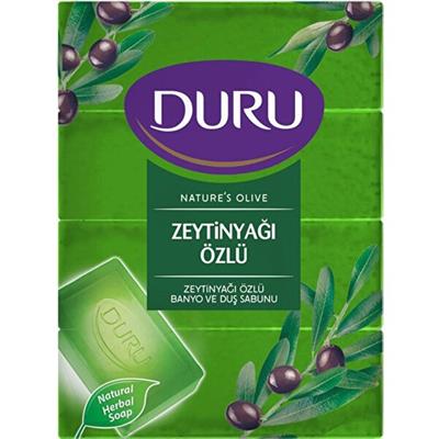 Duru Doğal Zeytinyağlı Banyo Sabunu - Bitkisel İçerik, Cilt Dostu, 4lü Paket, 600 gr