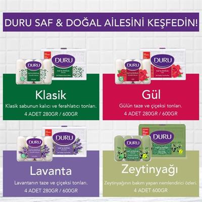 Duru Güzellik Sabunu Saf&doğal Zeytinyağlı Eco 4X70GR