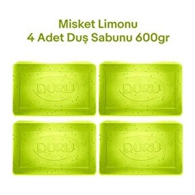 Duru Misket Limonu Duş Sabunu 4 Adet 600 Gr Cilt Dostu Gliserin İçerir