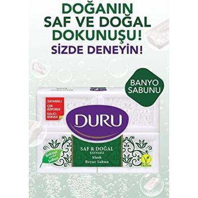 Duru Saf & Doğal Kaynaklı Klasik 4 Adet Beyaz Kalıp Sabun 600Gr