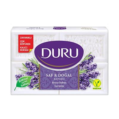 Duru Saf & Doğal Kaynaklı Lavanta 4 Adet Beyaz Kalıp Sabun 600Gr