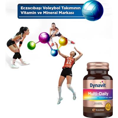 Dynavit MultiDaily 30 Kapsül - Multivitamin&Enerji - 13 Vitamin, 7 Mineral, Koenzim Q10, Rhodiola Ekstresi (Multi-Daily)