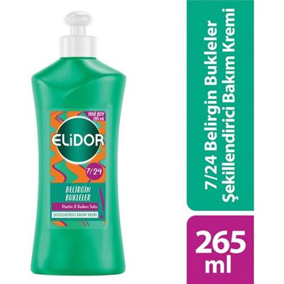 Elidor 7/24 Şekillendirici Saç Bakım Kremi Belirgin Bukleler  & Badem Sütü 265 ml
