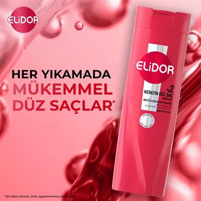 Elidor Saç Bakım Şampuanı Brezilya Keratin Terapisi Hidrolize Keratin Marula Yağı E Vitamini 400 ml