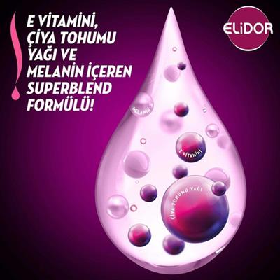 Elidor Superblend Saç Bakım Şampuanı Esmer Parlaklık E Vitamini Chia Tohumu Yağı Melanin 400 ml