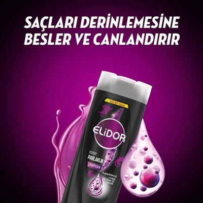 Elidor Superblend Saç Bakım Şampuanı Esmer Parlaklık E Vitamini Chia Tohumu Yağı Melanin 400 ml