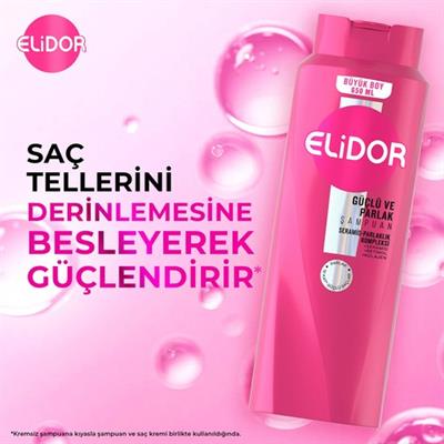 Elidor Superblend Saç Bakım Şampuanı Güçlü ve Parlak E Vitamini Makademya Yağı  650 ml