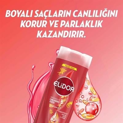 Elidor Superblend Saç Bakım Şampuanı Renk Koruyucu ve Canlandırıcı Bakım Badem Yağı Keratin E Vitamini 400 ml
