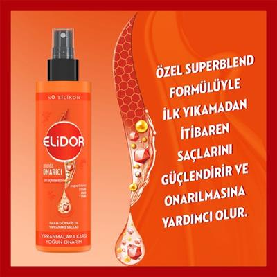 Elidor Superblend Sıvı Saç Bakım Kremi Anında Onarıcı C Vitamini Keratin Seramid 200 ml