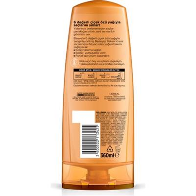 Elseve 6 Mucizevi Yağ Besleyici Bakım Kremi 360 ml Besleyici ve Onarıcı Etki, Kuru ve Yıpranmış Saçlar için Argan Yağı ile Zenginleştirilmiştir