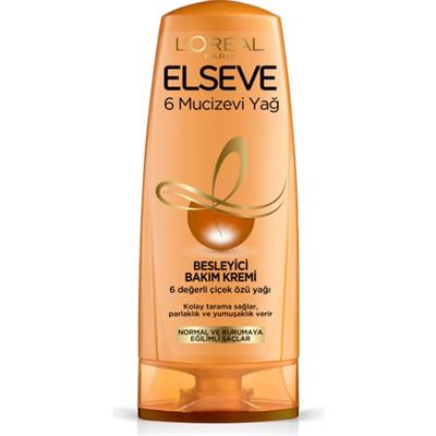 Elseve 6 Mucizevi Yağ Besleyici Bakım Kremi 360 ml Besleyici ve Onarıcı Etki, Kuru ve Yıpranmış Saçlar için Argan Yağı ile Zenginleştirilmiştir