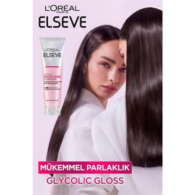 Elseve Glycolic Gloss Mükemmel Parlaklık Şampuan 200ML + Saç Kremi 150ML+ Laminasyon Bakım 200ML 3lü Saç Bakım Seti