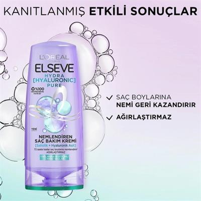 Elseve Hydra [Hyaluronic] Pure Salisilik Asit içeren Yağlanma Karşıtı Nemlendirici Saç Kremi 250ml