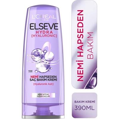 Elseve Hydra Hyaluronik Saç Bakım Kremi 3lü Set 390 ml Ağırlık Yapmadan Derin Nemlendirme