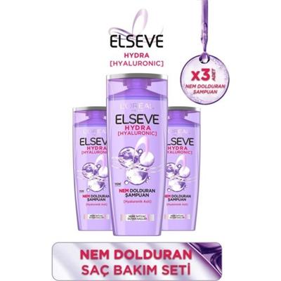 Elseve Hydra Hyaluronik Şampuan 390 ml x 3 Adet