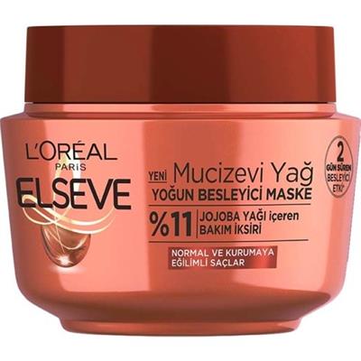Elseve LOréal Paris Saç Maskesi 300 ml Jojoba Yağlı Kuru ve Yıpranmış Saçlar İçin Besleyici Onarıcı