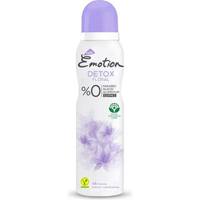 Emotion Deodorant Detox Floral Pudrasız 150 ml Alüminyum İçermeyen 48 Saat Etkili