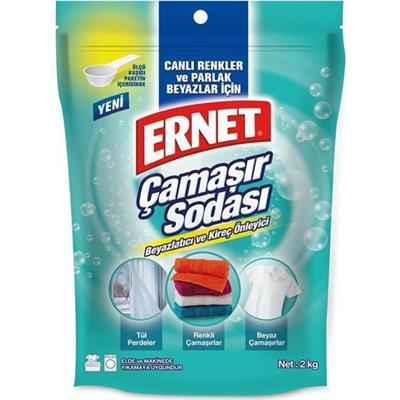 Ernet Çamaşır Sodası 2 Kg Canlı Renkler ve Parlak Beyazlar İçin Kireç Önleyici Beyazlatıcı