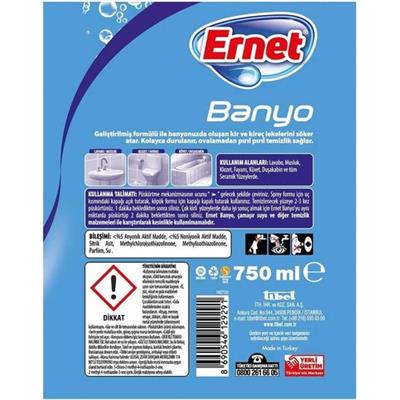 Ernet Mutfak Temizleyici 750 ml + Banyo Temizleyici 750 ml
