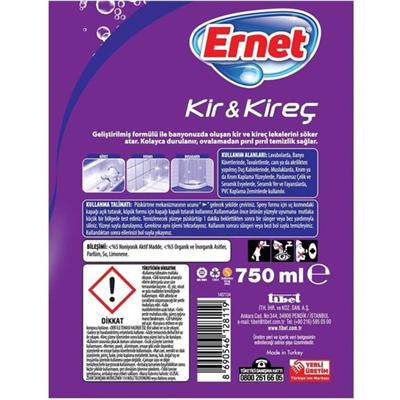 Ernet Yağ Çözücü 750 ml + Kir & Kireç Çözücü 750 ml