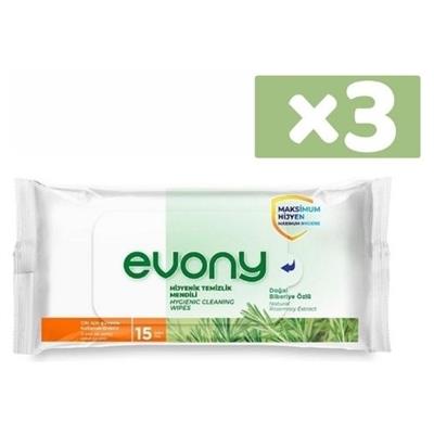 Evony Hijyenik Temizlik Mendili 3X15
