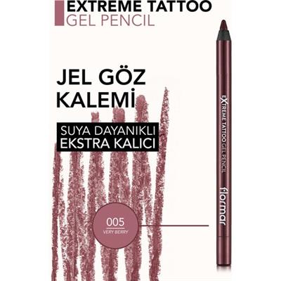 Extreme Tattoo Yoğun Renk Veren Suya Dayanıklı Jel Göz Kalemi (005 Very Berry) 8682536028875