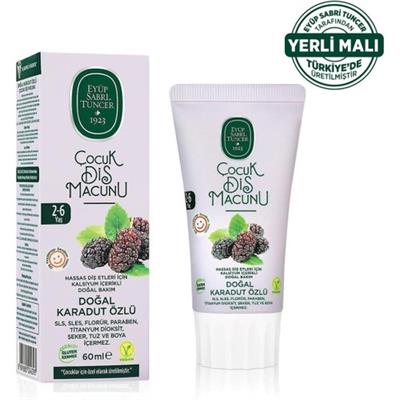 Eyüp Sabri Tuncer Doğal Karadut Özlü 2-6 Yaş Çocuk Diş Macunu 60 ml