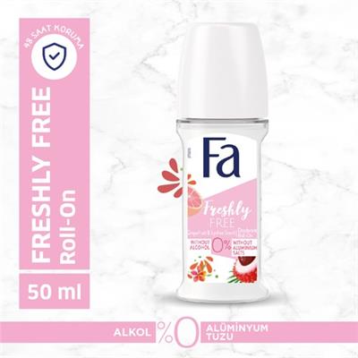 Fa Freshly Free Greyfurt & Liçi Kadın Roll-On 1 Adet