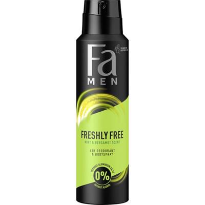 Fa Men Erkek Deosprey Nane ve Bergamot Ferahlığı 150 ml – Pudrasız, Alüminyum Tuzsuz, 48 Saat Etkili Koruma