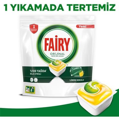 Fairy Hepsi Bir Arada Bulaşık Makinesi Deterjanı Tableti / Kapsülü Limon Kokulu 84 Yıkama