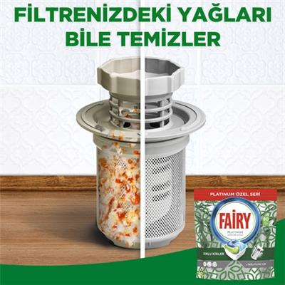 Fairy Platinum Green Bulaşık Makinesi Deterjanı Tableti / Kapsülü Özel Seri Limon Kokulu 80 Yıkama