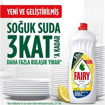 Fairy Platinum Hijyen Sıvı Bulaşık Deterjanı 1500 ml Limon Kokulu