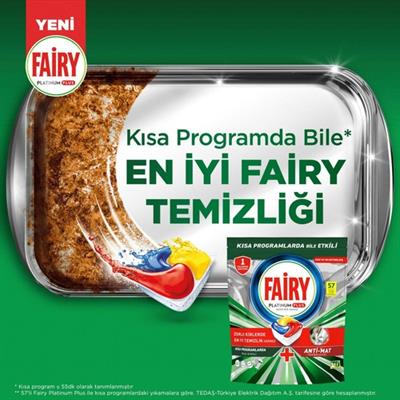 Fairy Platinum Plus Ultra Temizlik Bulaşık Makinesi Deterjanı Kapsülü 57 Yıkama Limon Kokulu