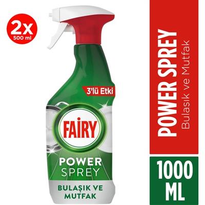 Fairy Power Sprey 3’ü 1 Arada Bulaşık ve Mutfak 1000 ml (2X500ML)