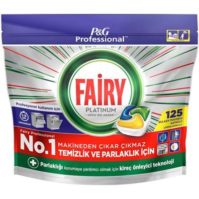 Fairy Proffesional Platinum Limon Kokulu Bulaşik Makinesi Deterjani Kapsül 125 Yikama
