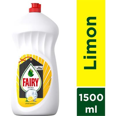 Fairy Temiz & Ferah Sıvı Bulaşık Deterjanı 1500 ml Limon Kokulu Özel Tasarım