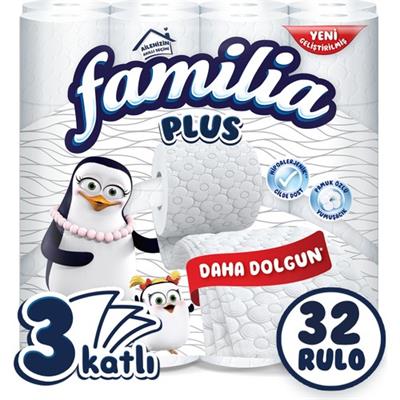 Familia Plus 32 Rulo 3 Katlı Beyaz Tuvalet Kağıdı