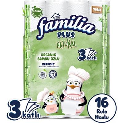 Familia Plus Natural Penguen Gofrajlı 16lı Havlu Kağıdı