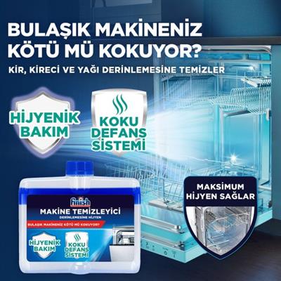 Finish Bulaşık Makinesi Deterjanı Makine Temizleyici Sıvı 2x250 ml