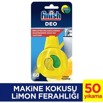Finish Bulaşık Makinesi İçin 60 Yıkama Kapasiteli Limon Ferahlığı Sağlayan Etkili Koku Giderici