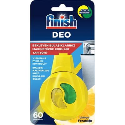 Finish Bulaşık Makinesi İçin 60 Yıkama Kapasiteli Limon Ferahlığı Sağlayan Etkili Koku Giderici